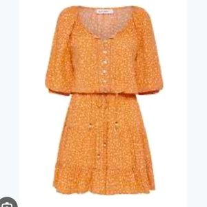 Kivari Fleur Ditsy Mini Dress - Rust.